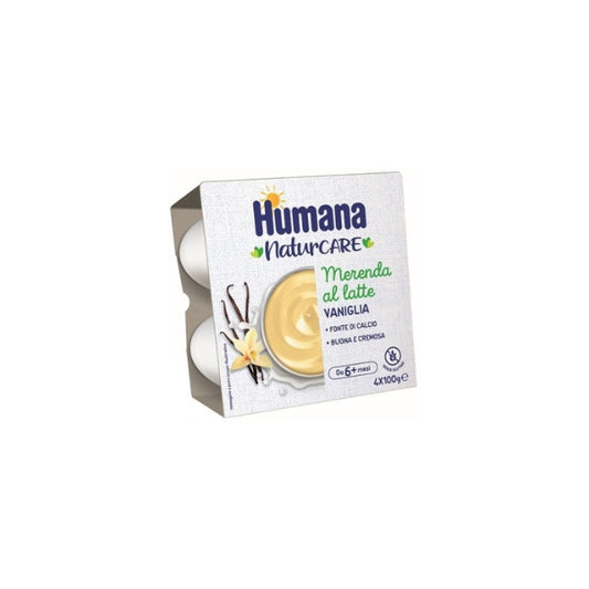 Humana Merenda al Latte da 6+mesi 4x100Gr Vaniglia