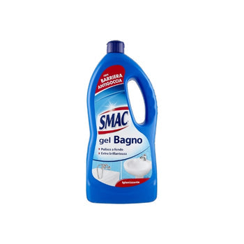 Smac Gel Detergente Bagno Multisuperficie, Azione Igienizzante e Brillantezza, con Barriera Antigoccia, 850 ml
