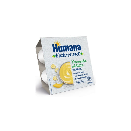 Humana Merenda al Latte da 6+mesi 4x100Gr Banana