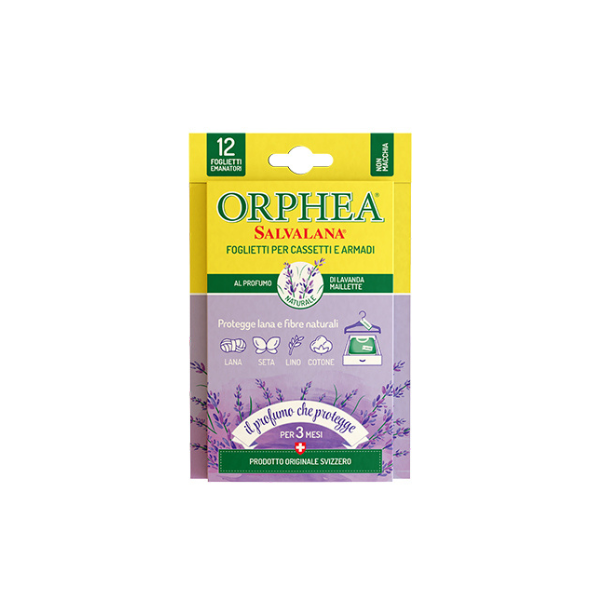 Orphea Salvalana Foglietti per Cassetti e Armadi al Profumo di Lavanda x12