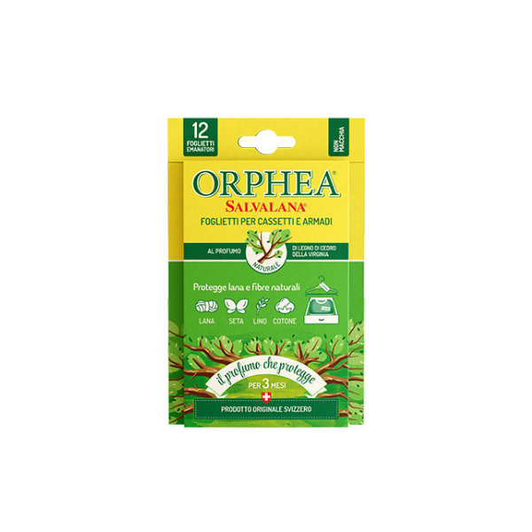Orphea Salvalana Foglietti per Cassetti e Armadi al Profumo di Legno x12