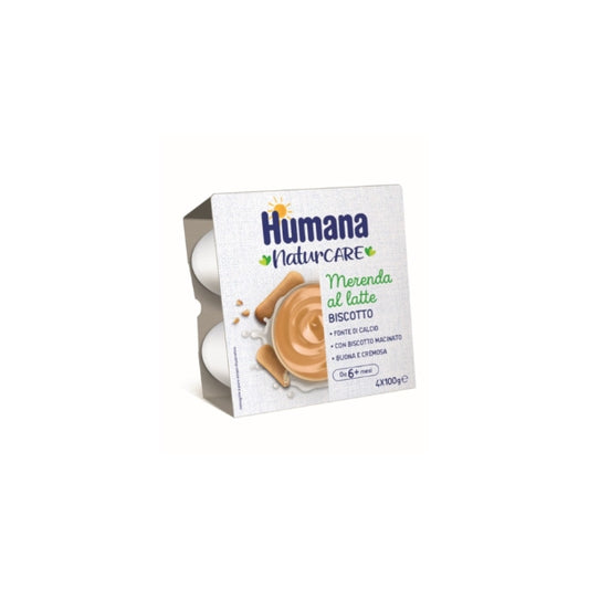 Humana Merenda al Latte da 6+mesi 4x100Gr Biscotto