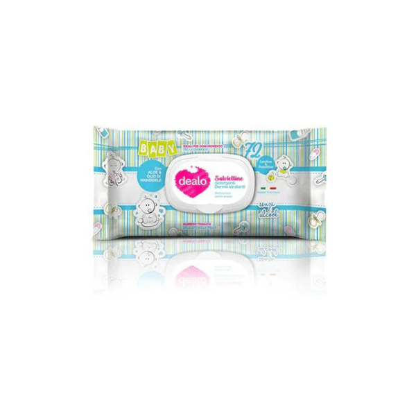 Dealo Salviettine Igienizzanti Baby Aloe 72pz per la Massima Igiene