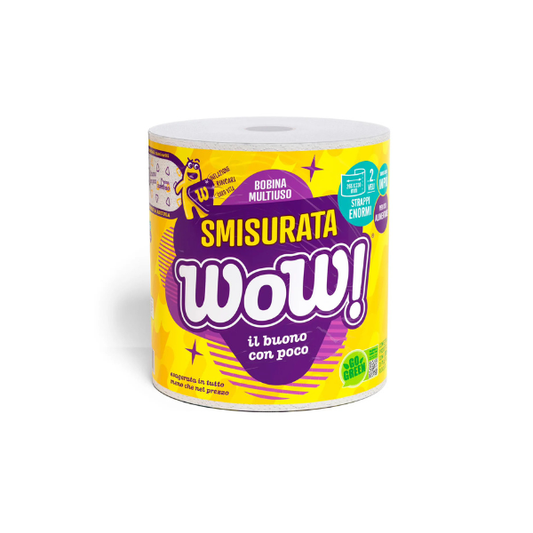 WOW BOBINA CARTA MULTIUSO 610 SMISURATA 2 VELI PER CASA E ATTIVITA'