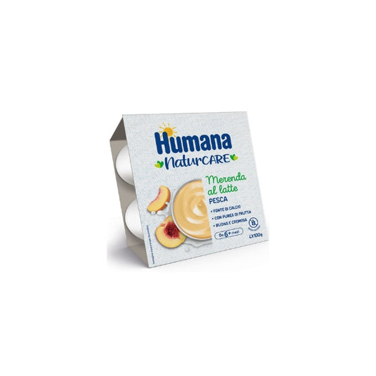 Humana Merenda al Latte da 6+mesi 4x100Gr Pesca