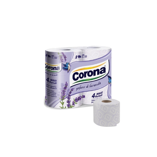 Corona Carta Igienica 4 Rotoli Profumo di Lavanda 2 Veli