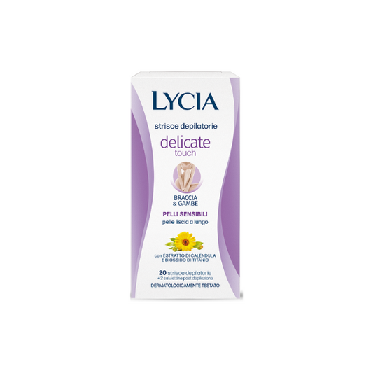 Lycia Strisce Depilatorie Gambe Pelli Delicate x20