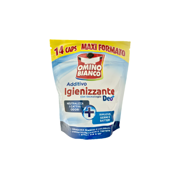 Omino Bianco Additivo Igienizzante Idrocaps Maxi Formato 14 Caps