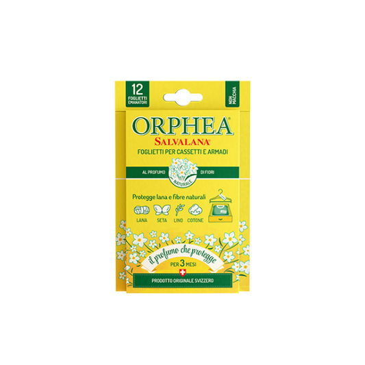 Orphea Salvalana Foglietti per Cassetti e Armadi Profumo Fiori x12